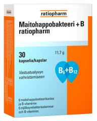 MAITOHAPPOBAKTEERI + B RATIOPHARM 30 KAPS