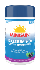 Minisun Luusto Kalsium 500 mg + D-vit. 10 mikrog 100 tabl
